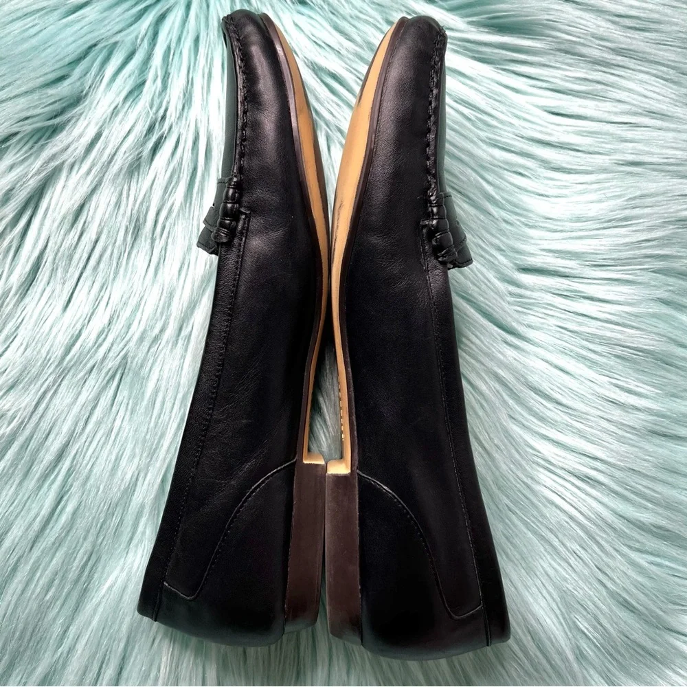 Trotters 80s Black Soft Leather Penny Loafers Women’s 11 Classic Cushioned